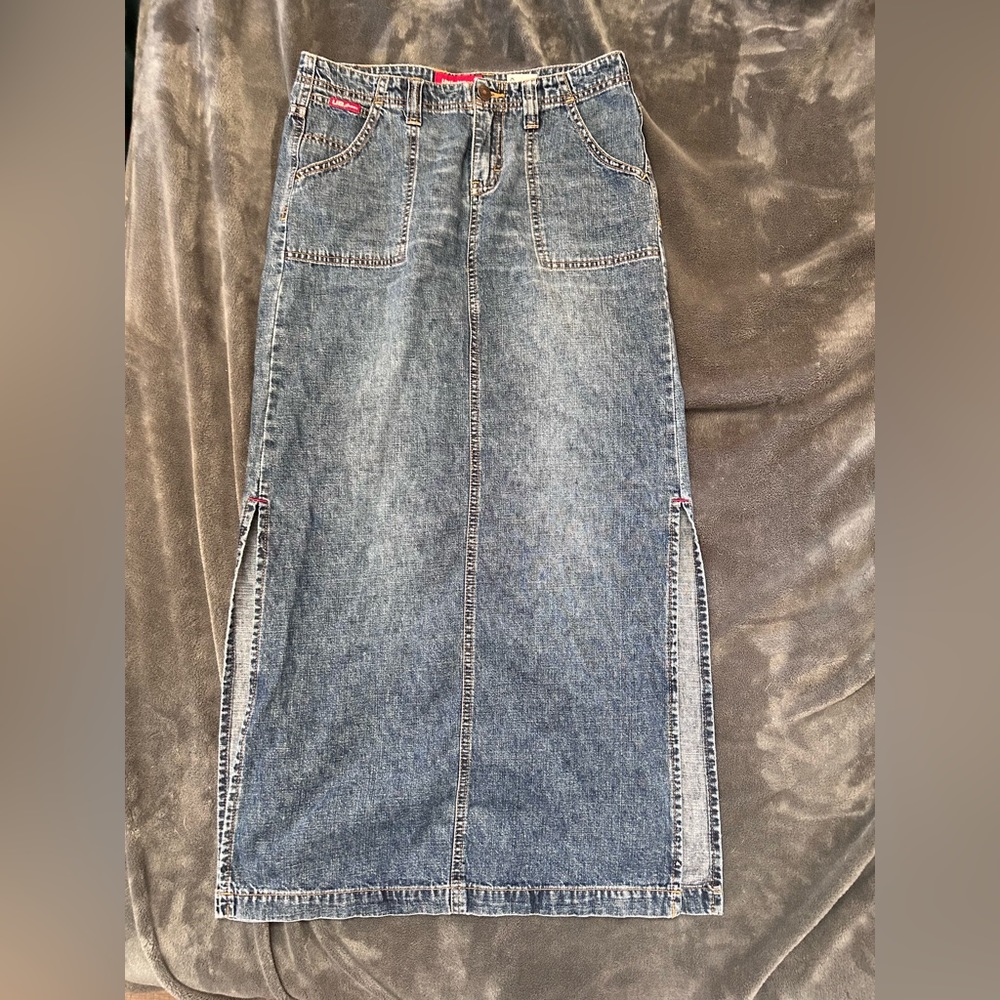 Long jean skirt